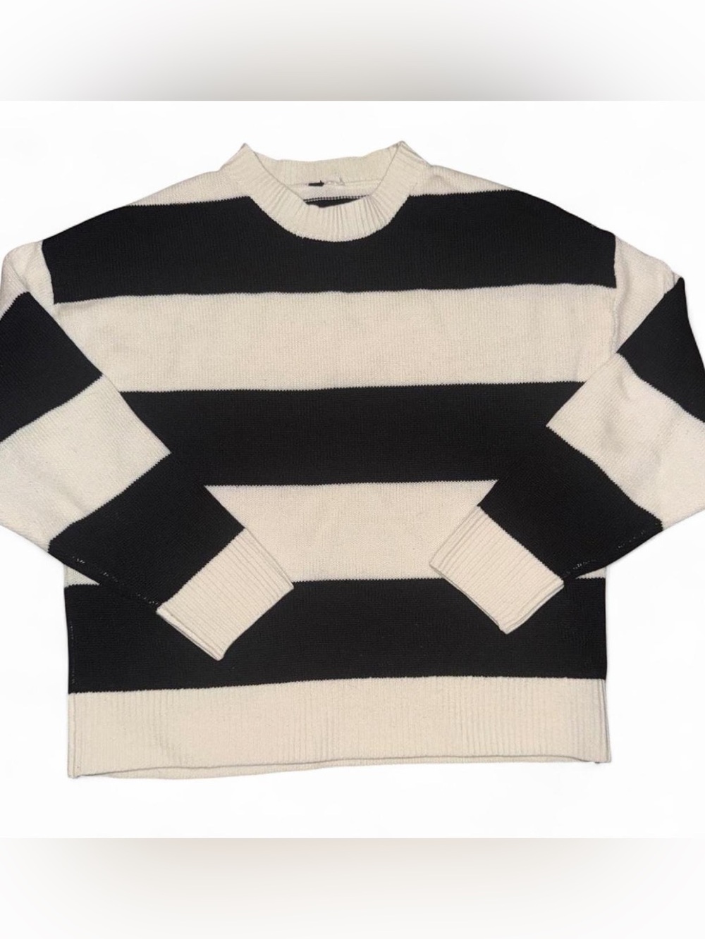 H&M navy and white striped sweater